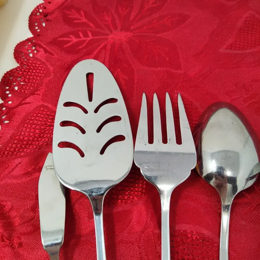 6X Serving Colonial Shell Stainless Ladle Spreader Pie Fork Korea
